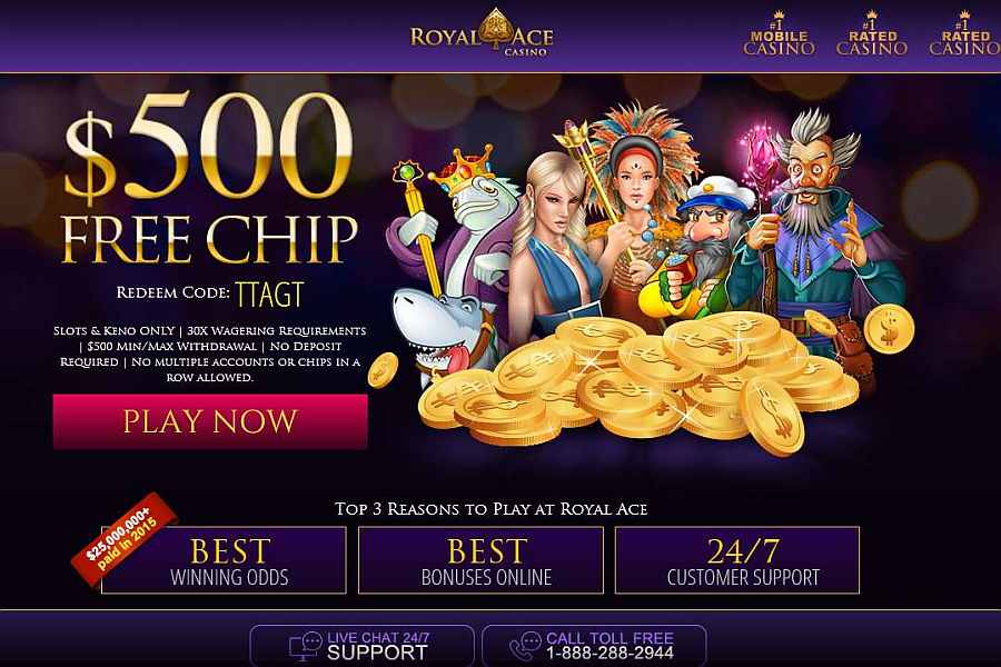 Royal Ace Casino 500 No Deposit Bonus Bonus Code Ttagt